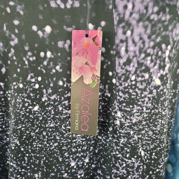 Azalea Women's Above Knee Turquoise Purple Black Dress 1X NWT - Picture 3 of 5